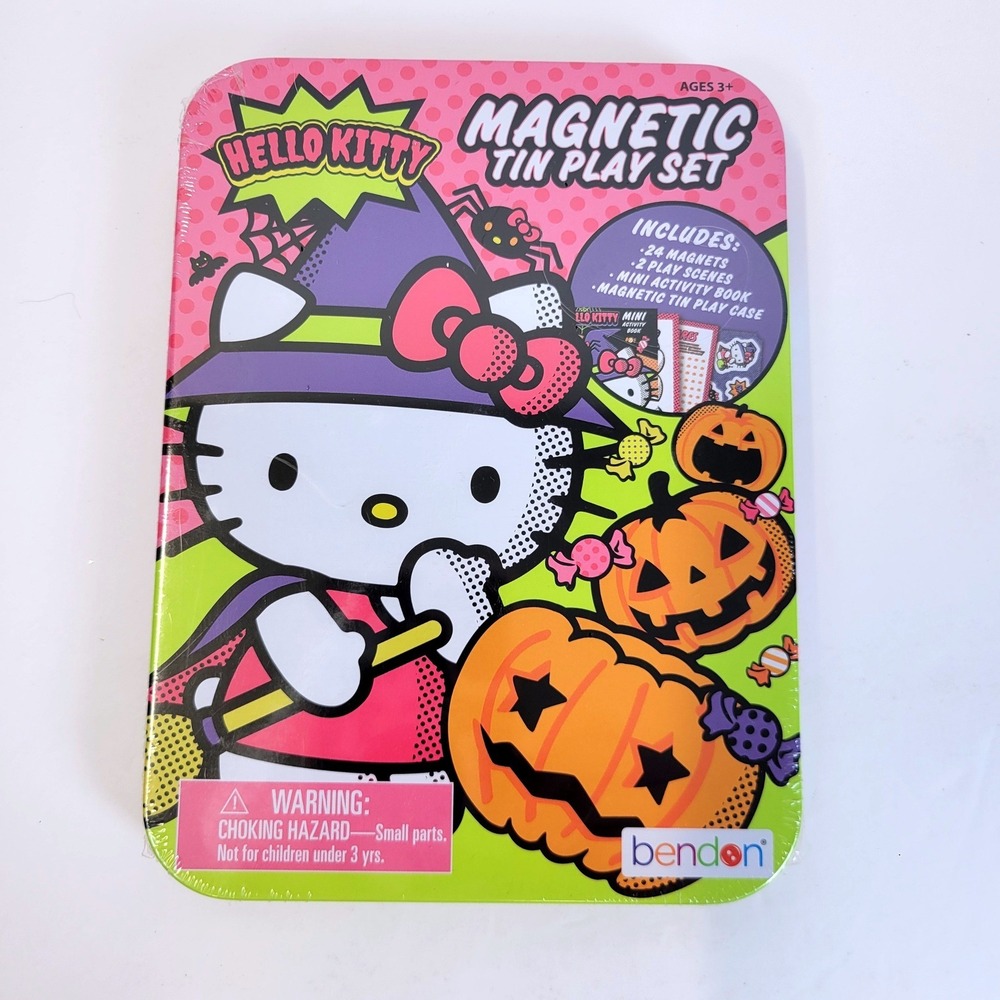 Hello Kitty Magnetic Tin Play Set Kids OS Multicolor Halloween Witch Bendon
